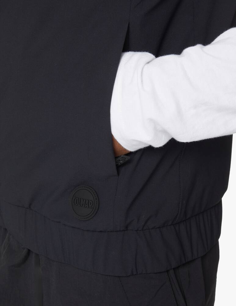 rinascente Colmar Ressential nylon hooded vest - black