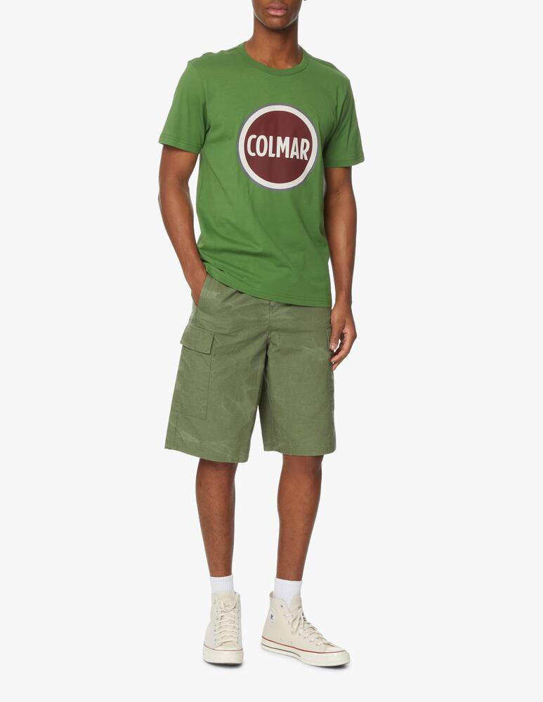 rinascente Colmar T-shirt in cotone con logo grande - verde