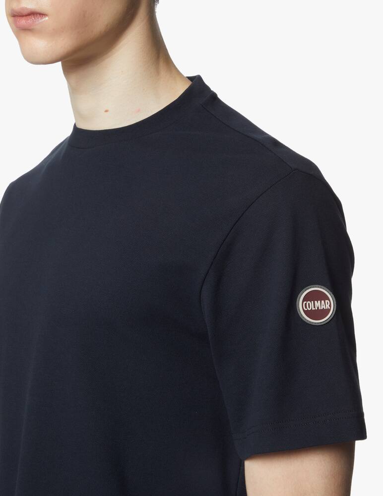 rinascente Colmar T-shirt con logo in piquet - blu