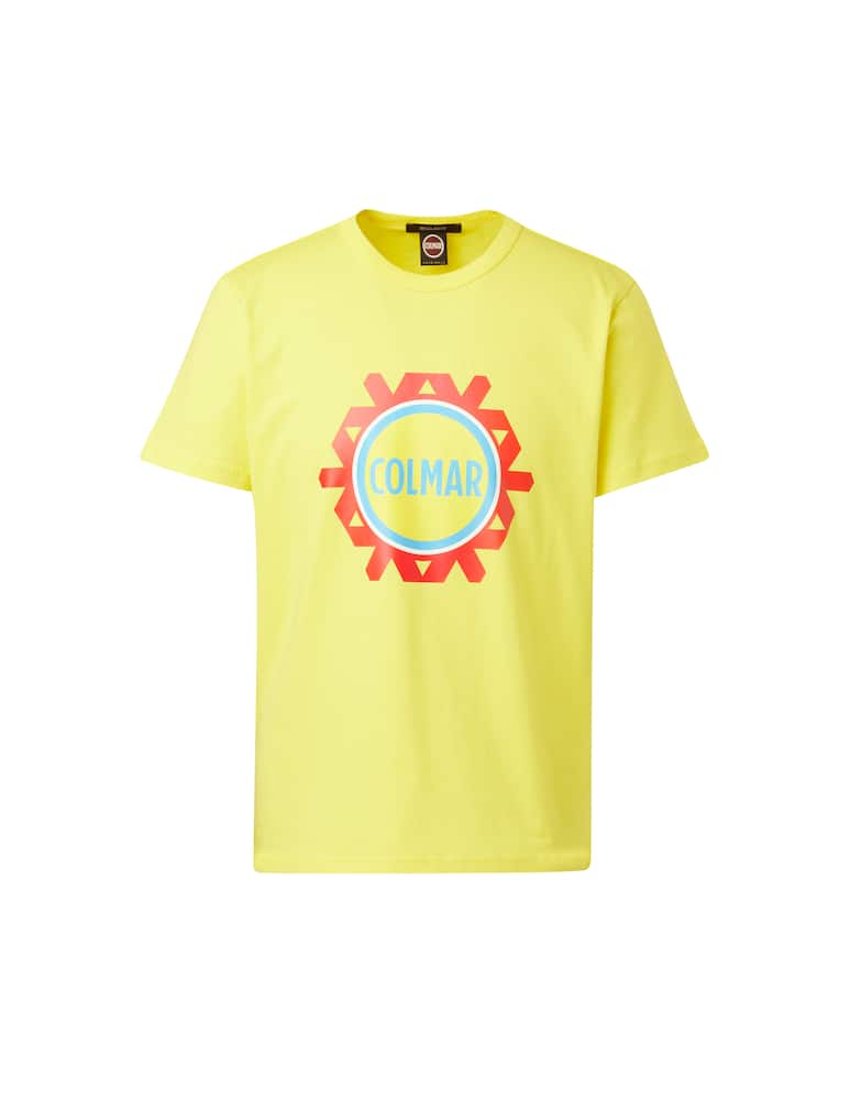 rinascente Colmar T-shirt in cotone con logo sole - giallo