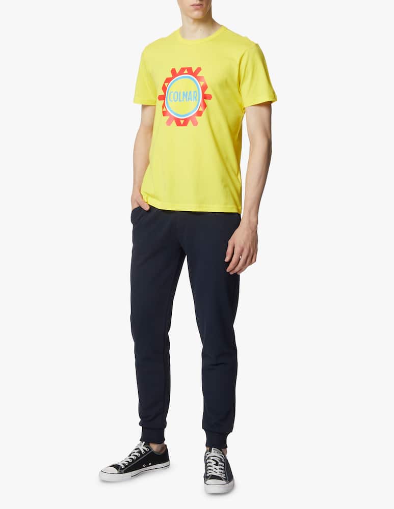 rinascente Colmar T-shirt in cotone con logo sole - giallo