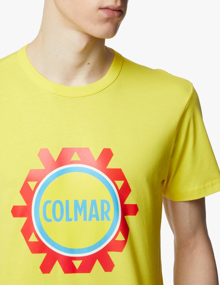 rinascente Colmar T-shirt in cotone con logo sole - giallo