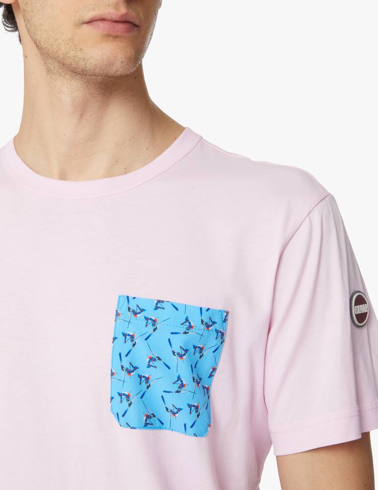 rinascente Colmar T-shirt with ski print - pink