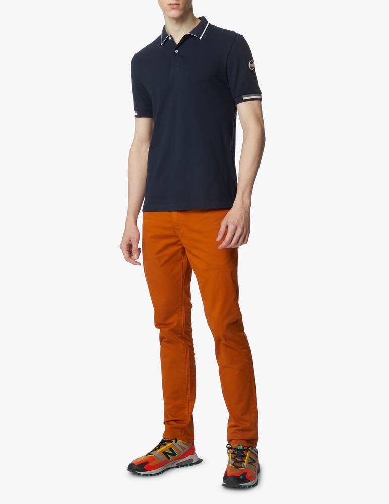 rinascente Colmar Polo shirt with tricolor sleeves - blue