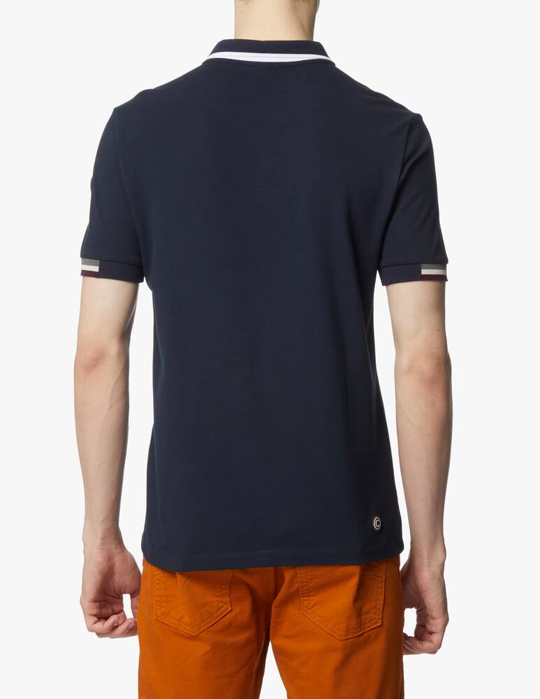rinascente Colmar Polo shirt with tricolor sleeves - blue