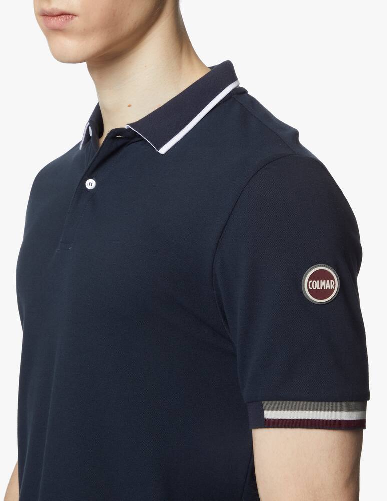 rinascente Colmar Polo shirt with tricolor sleeves - blue