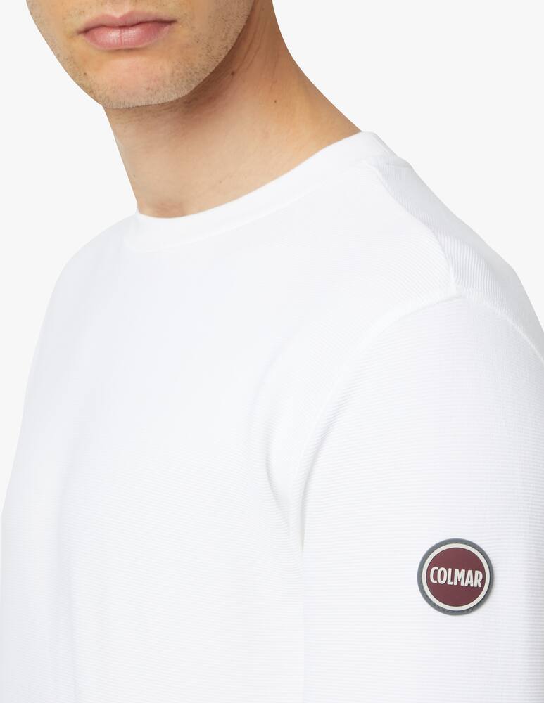 rinascente Colmar Felpa girocollo ottoman light bollino - bianco