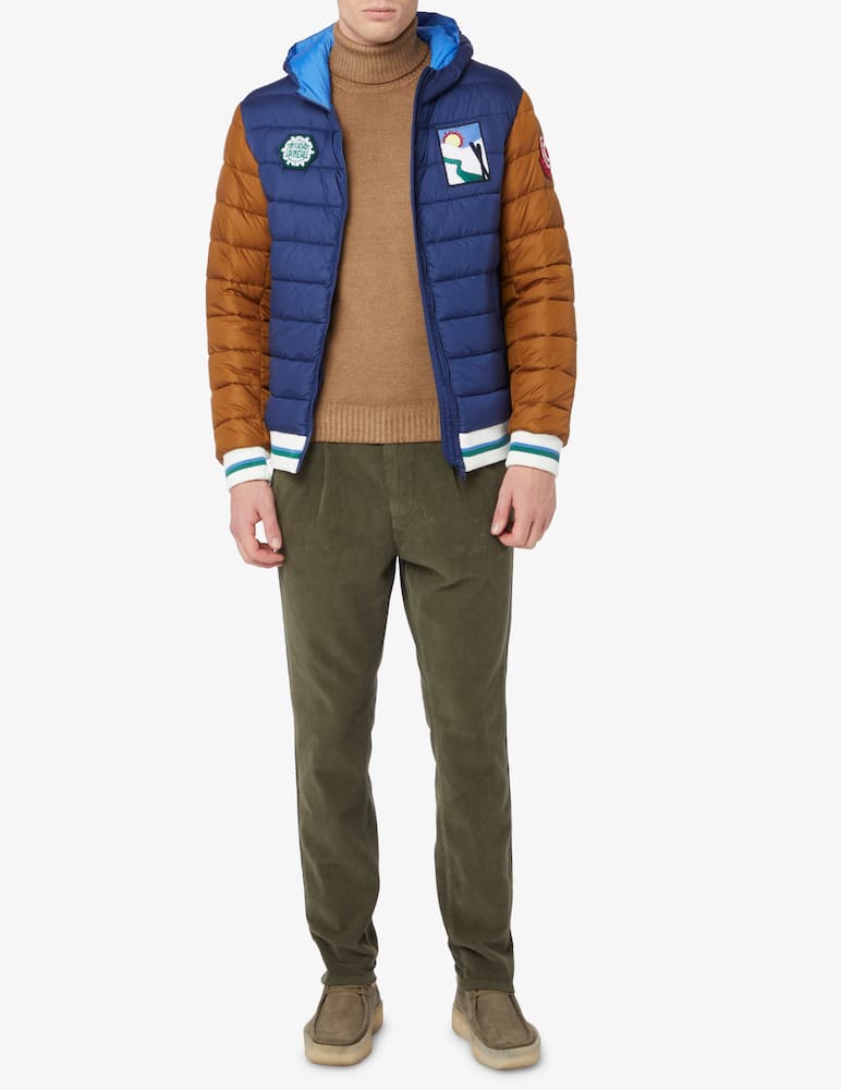rinascente Colmar Multi patch varsity hooded jacket - Blue
