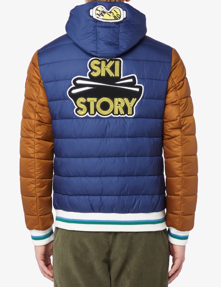 rinascente Colmar Multi patch varsity hooded jacket - Blue