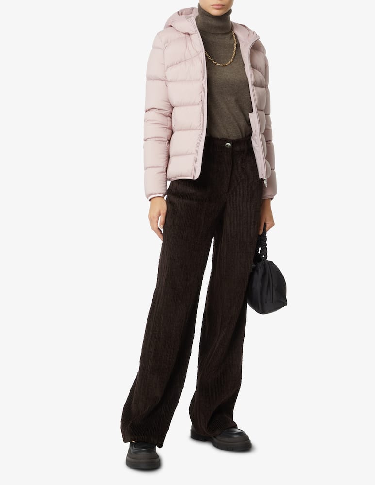 rinascente Colmar Short stretch down jacket with hood - Pink