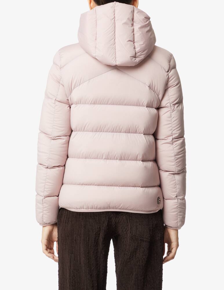 rinascente Colmar Short stretch down jacket with hood - Pink