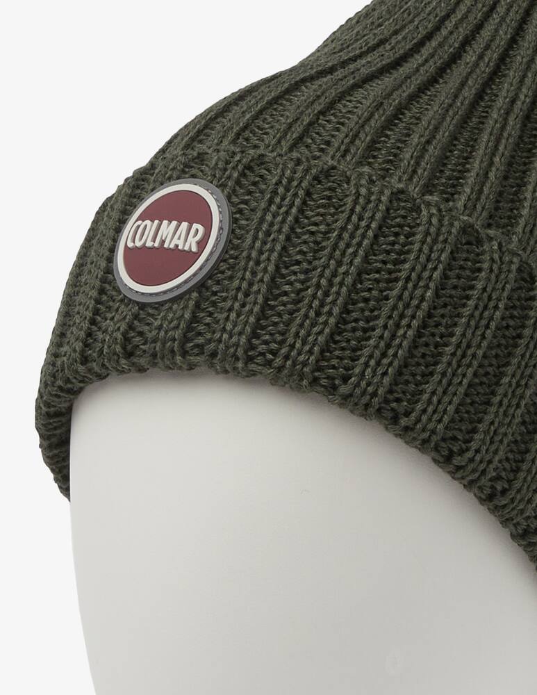 rinascente Colmar Cappello beanie a coste con logo - Grigio