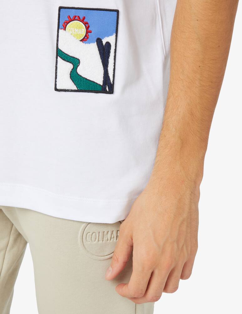 rinascente Colmar Maglietta varsity in cotone - Bianco