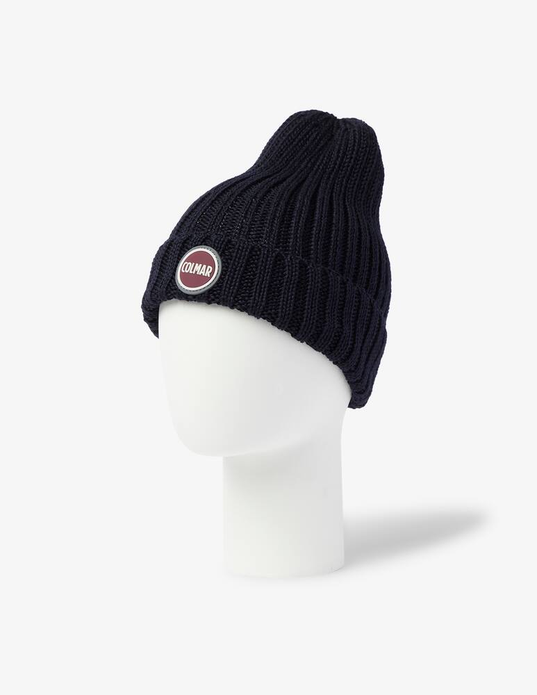 rinascente Colmar Cappello beanie a coste con logo - Nero