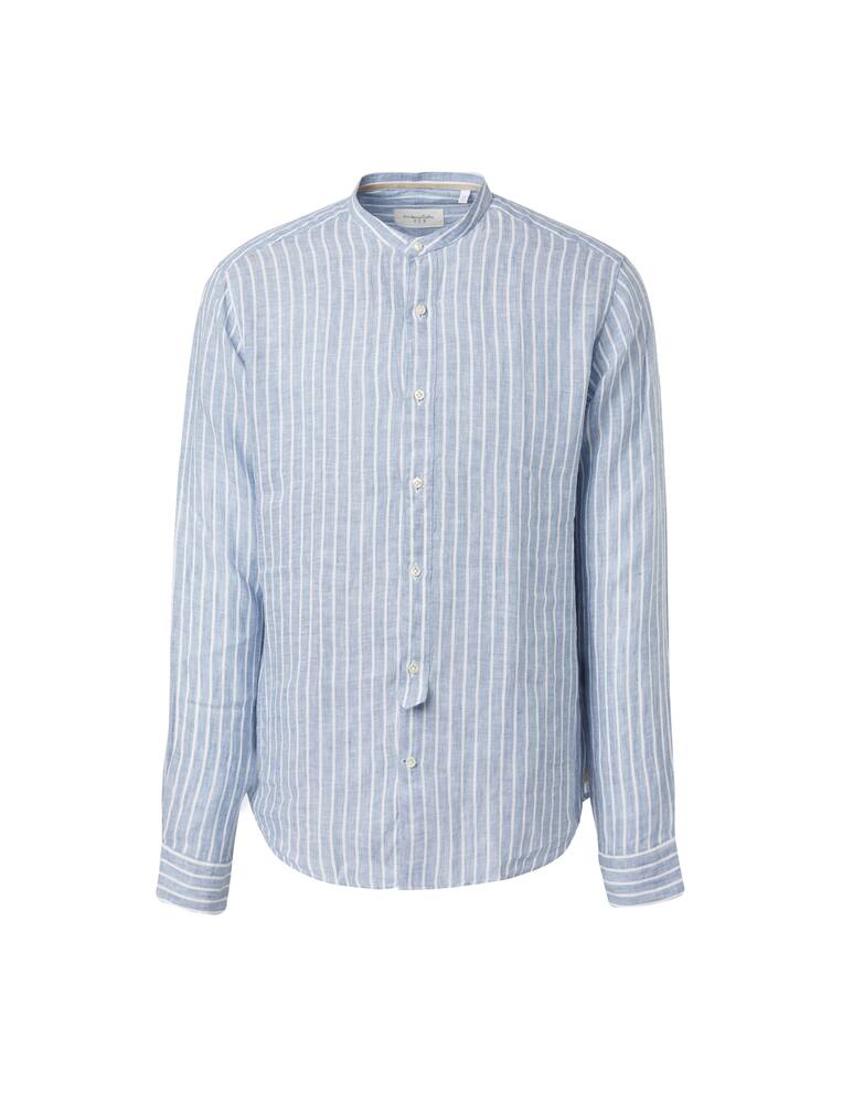 rinascente Tintoria Mattei Camicia manica lunga guru lino riga larga - multicolor