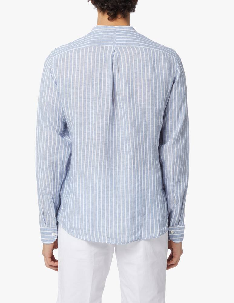 rinascente Tintoria Mattei Camicia manica lunga guru lino riga larga - multicolor