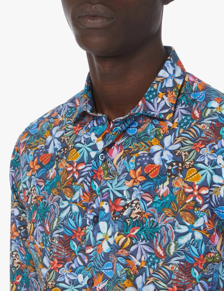 rinascente Tintoria Mattei Jungle print shirt - multi