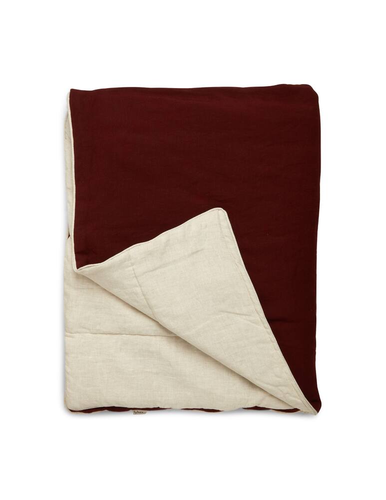 rinascente Once Milano Copriletto imbottito in lino con piping 140x220