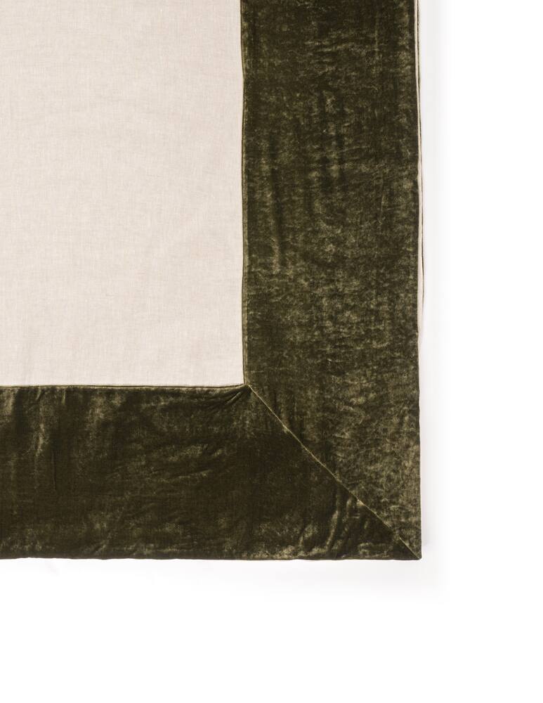 rinascente Once Milano Linen tablecloth with velvet border 190x330
