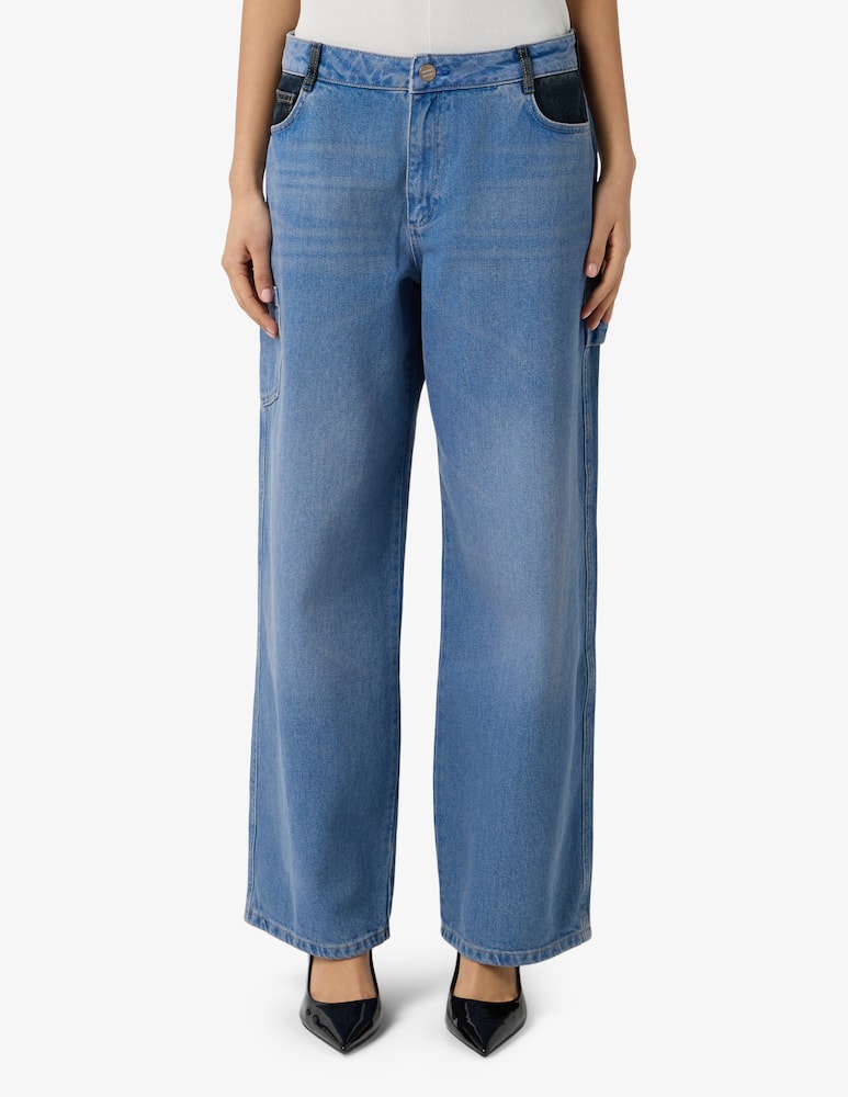 rinascente Damson Madder Drew wide leg jeans