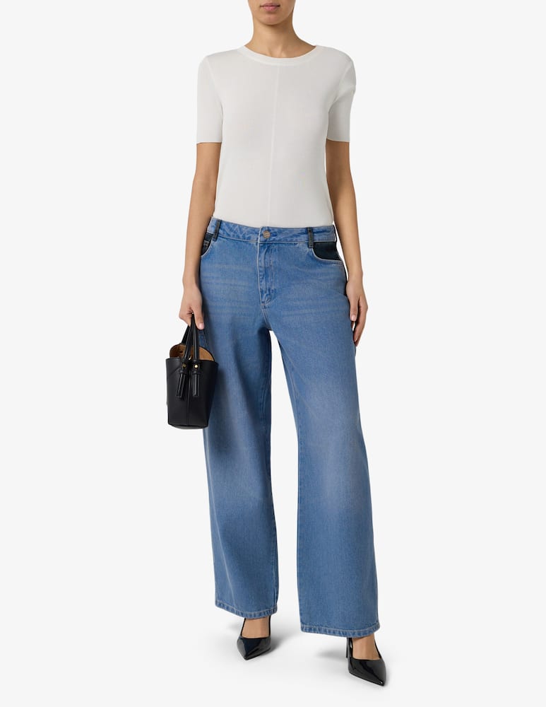 rinascente Damson Madder Drew wide leg jeans
