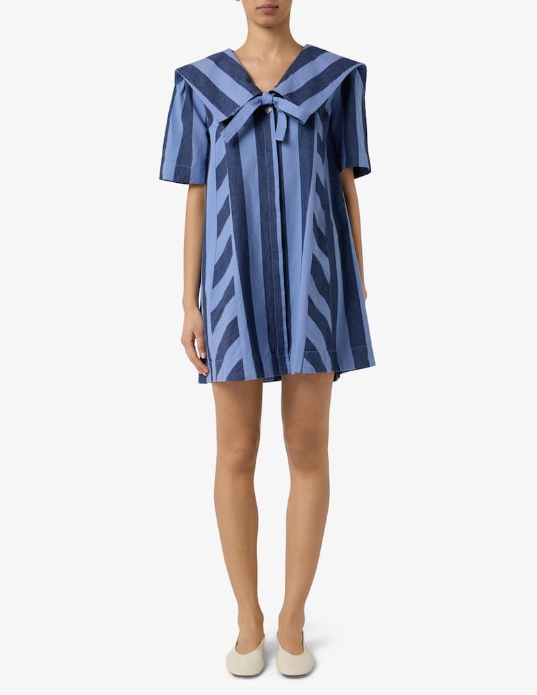 rinascente Damson Madder Goldie striped mini dress