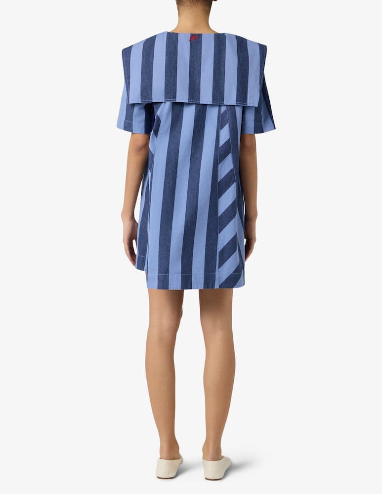 rinascente Damson Madder Goldie striped mini dress