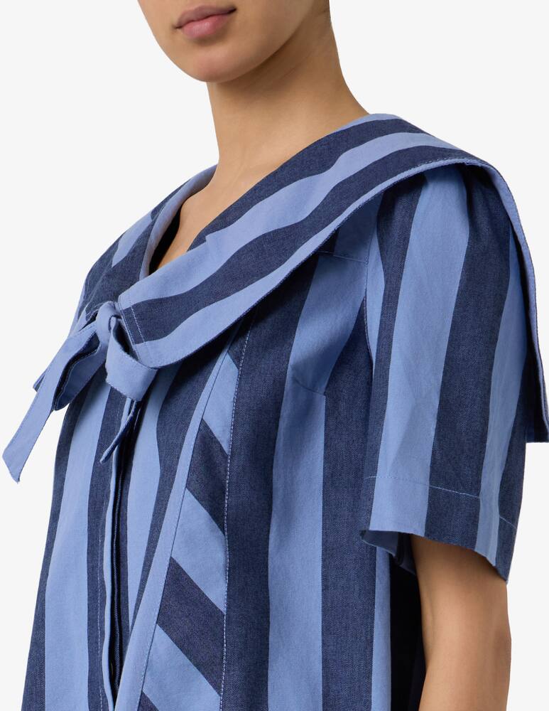 rinascente Damson Madder Goldie striped mini dress