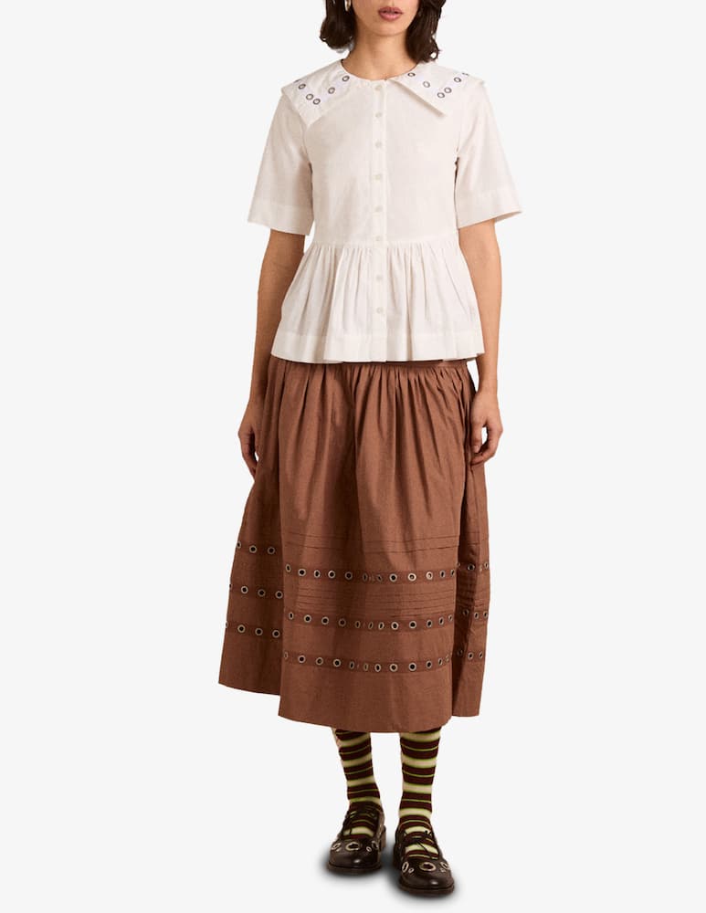 rinascente Damson Madder Blusa con occhielli Cyrus