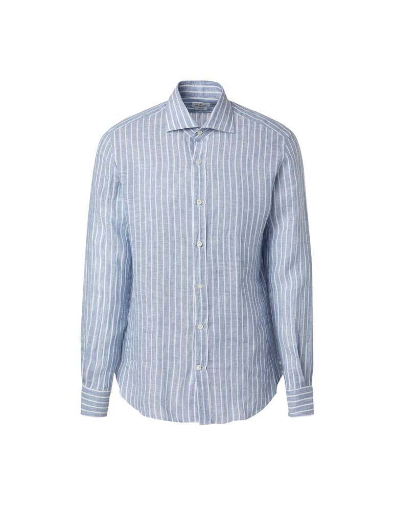 rinascente Giannetto Portofino Large stripes linen long sleeve shirt - multi