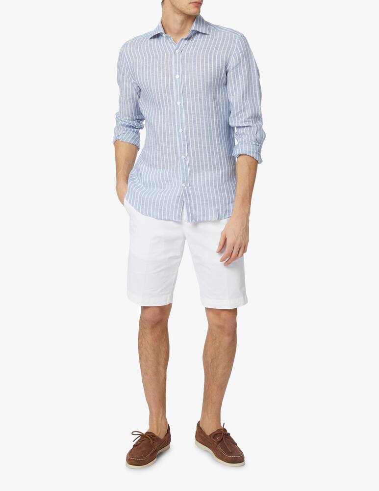 rinascente Giannetto Portofino Large stripes linen long sleeve shirt - multi