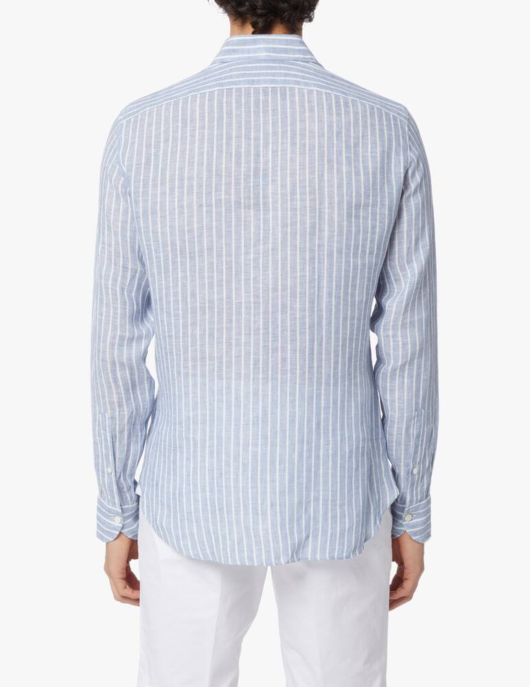 rinascente Giannetto Portofino Large stripes linen long sleeve shirt - multi