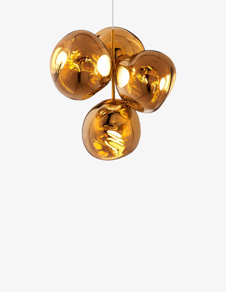 Tom Dixon Chandelier Melt Piccolo Oro LED CB - immagine 3 Tom Dixon Chandelier Melt Piccolo Oro LED CB - immagine 3