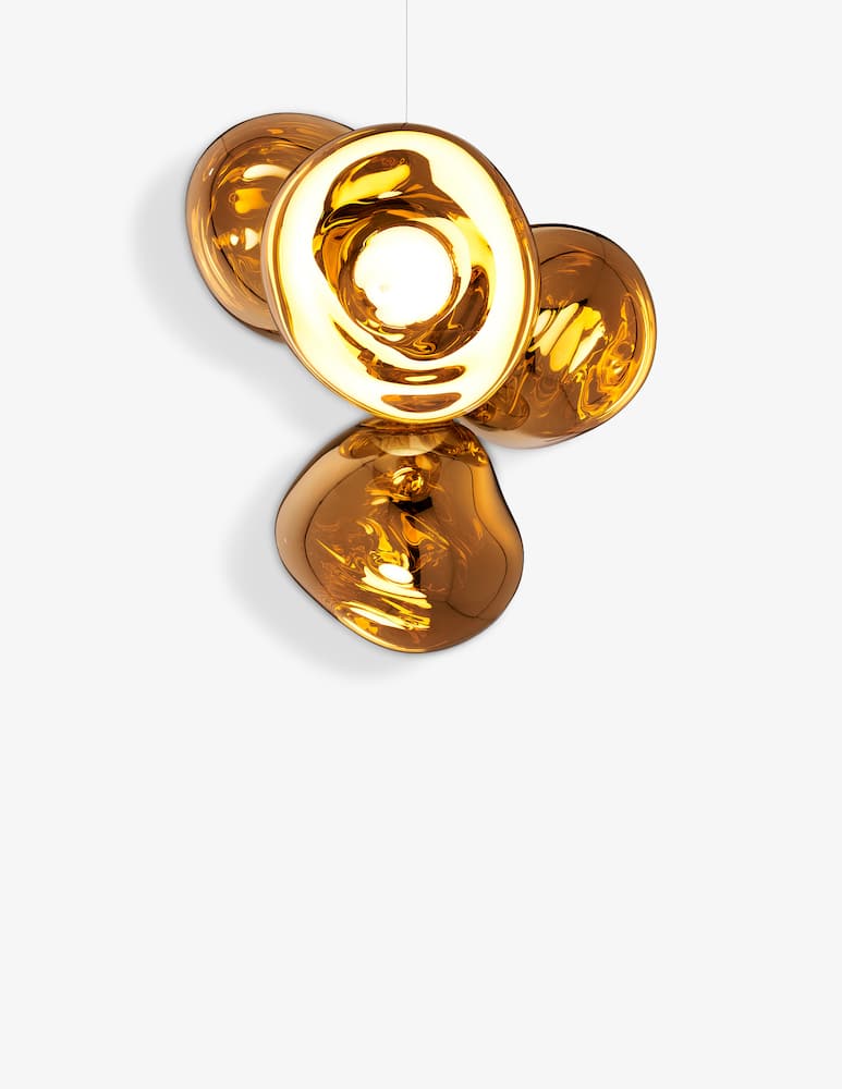 rinascente Tom Dixon Melt Chandelier Piccolo Oro LED CB