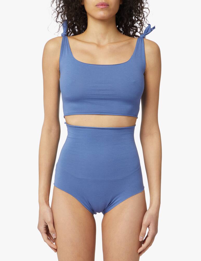 rinascente Isole e vulcani High-waisted bikini with application - light blue