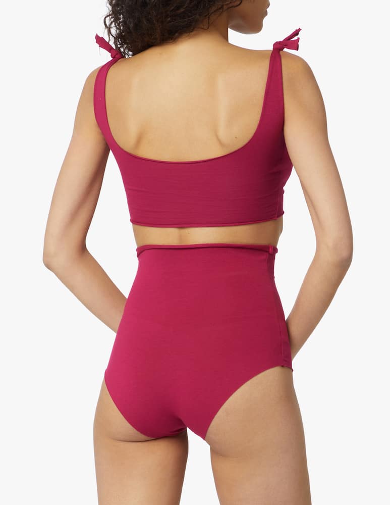 rinascente Isole e vulcani High-waisted bikini with application - red