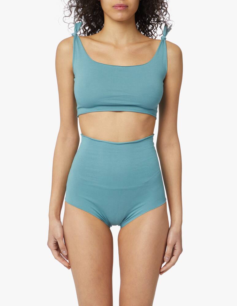 rinascente Isole e vulcani Bikini a vita alta con applicazione - petrolio