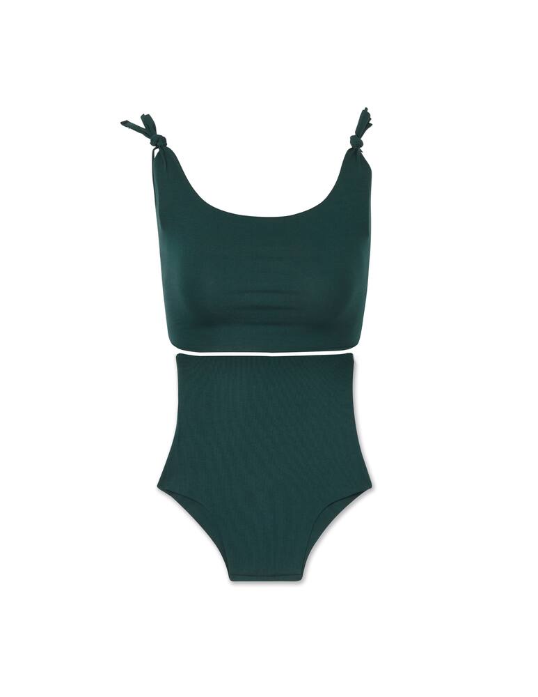 rinascente Isole e vulcani High-waisted bikini with application - teal