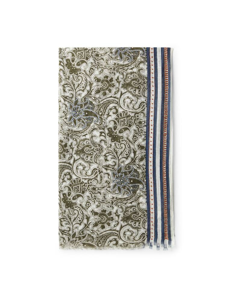 rinascente Altea Drawing 70x180 linen cotton scarf - multi