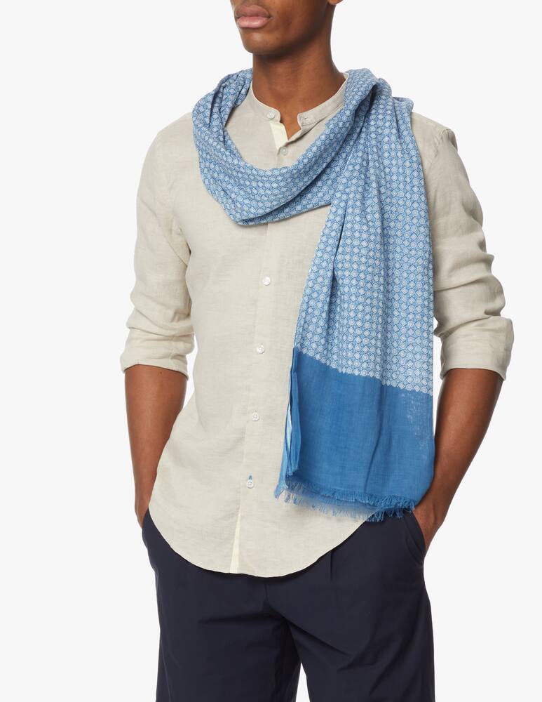 rinascente Altea Sciarpa cotone 100x200 disegno cravatta - blu