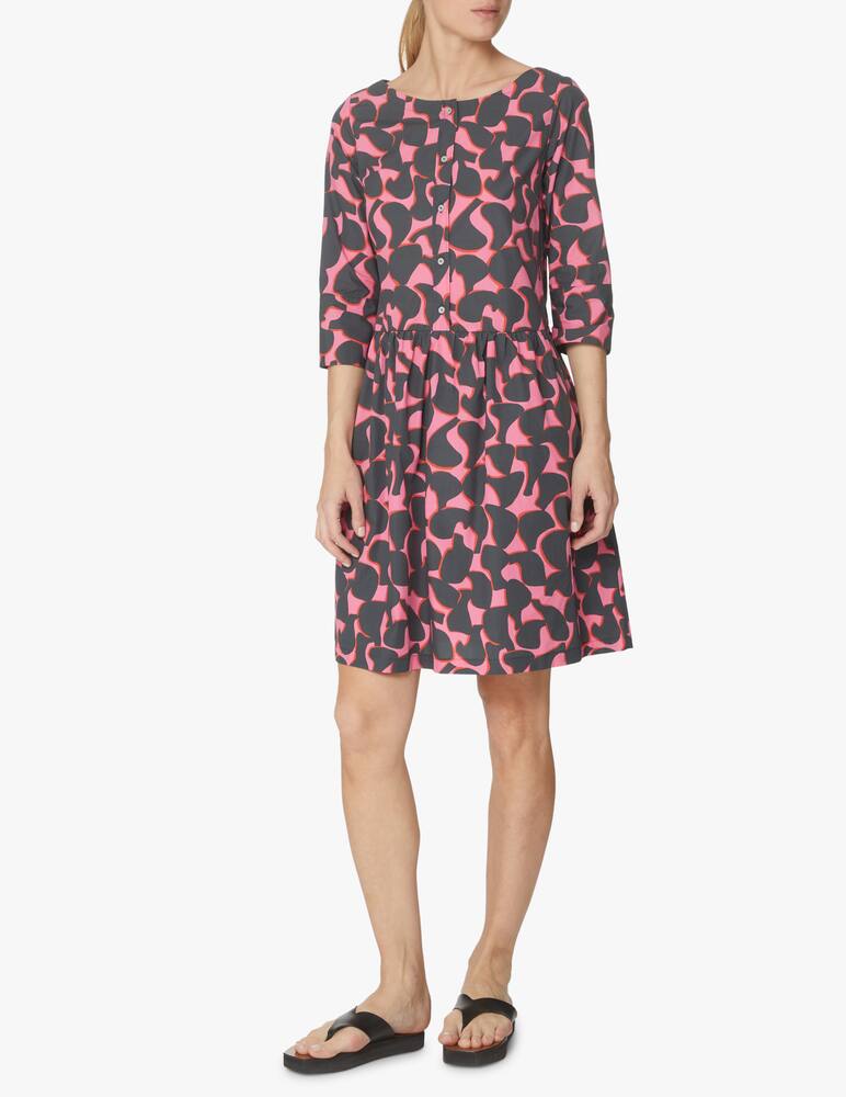 Rosso35 Cotton midi dress - fuchsia - picture 1 Rosso35 Cotton midi dress - fuchsia - picture 1