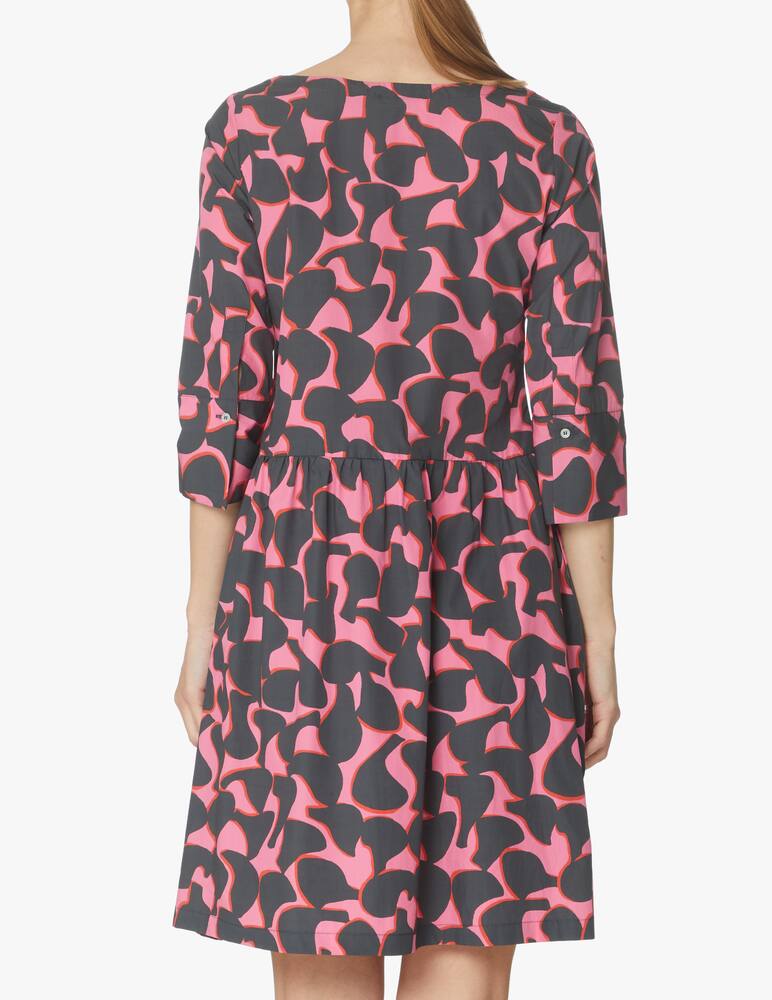 Rosso35 Cotton midi dress - fuchsia - picture 3 Rosso35 Cotton midi dress - fuchsia - picture 3