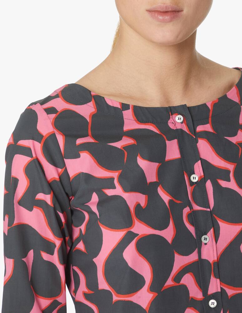 Rosso35 Cotton midi dress - fuchsia - picture 4 Rosso35 Cotton midi dress - fuchsia - picture 4