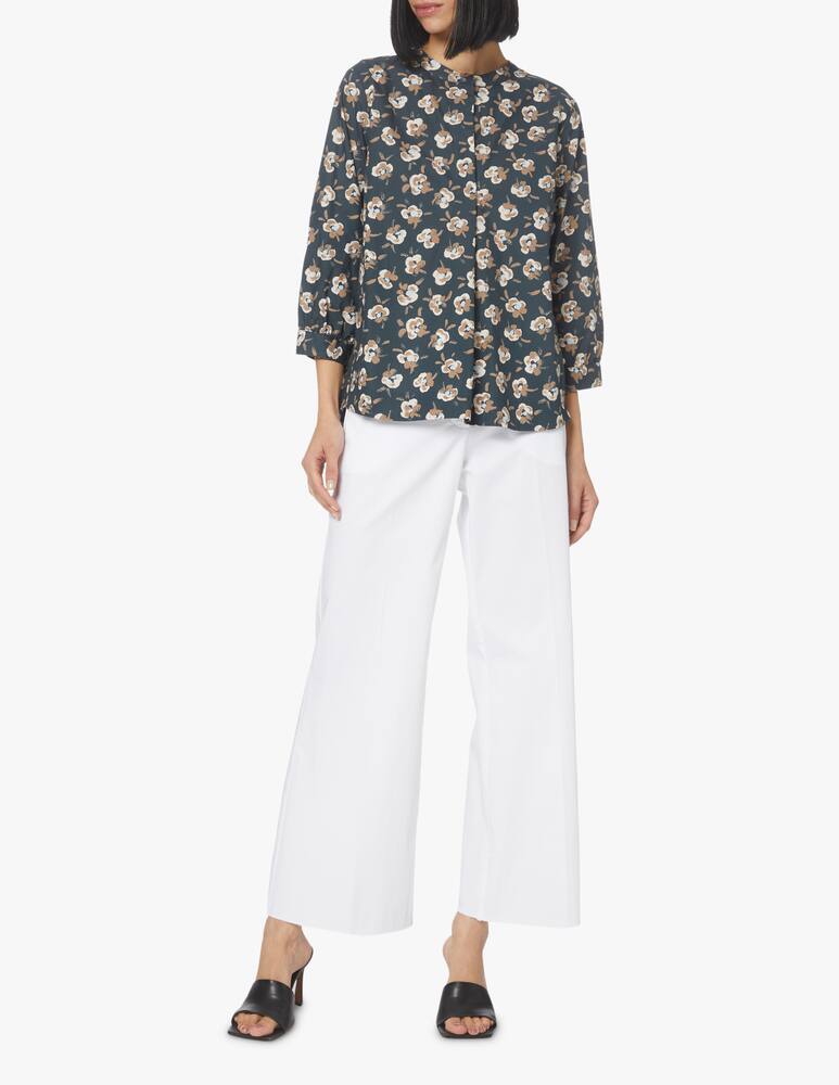 rinascente Rosso35 Cotton blouse with floral print - green