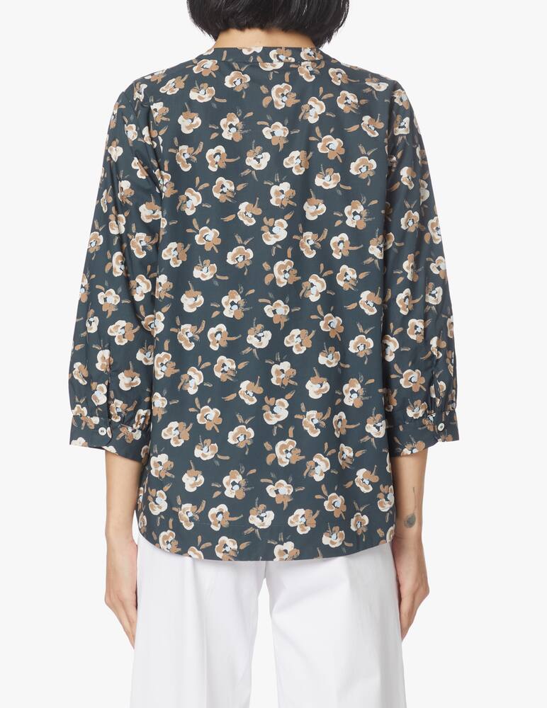 Rosso35 Blusa in cotone con stampa floreale - verde - immagine 3