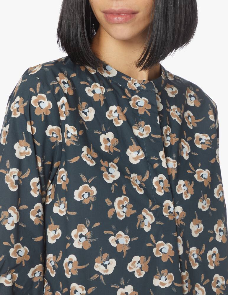 rinascente Rosso35 Cotton blouse with floral print - green