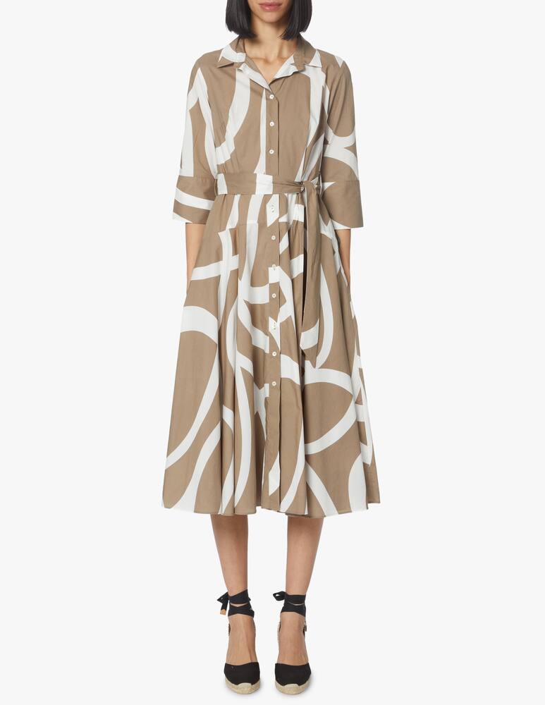 rinascente Rosso35 Abito midi  in cotone - beige