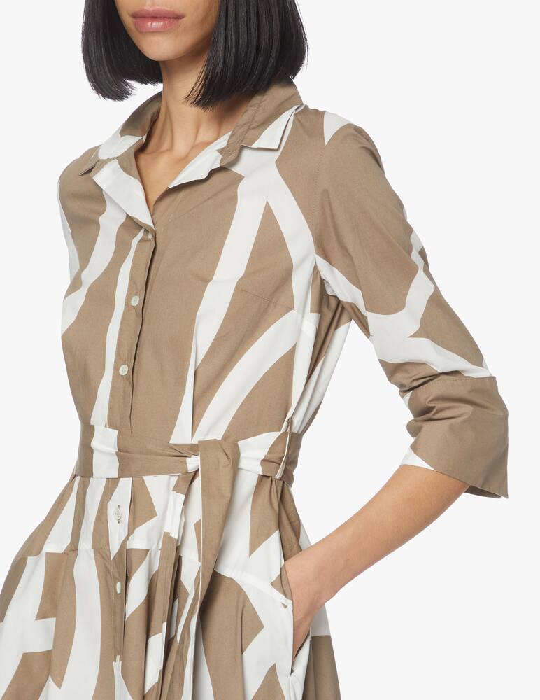 rinascente Rosso35 Abito midi  in cotone - beige