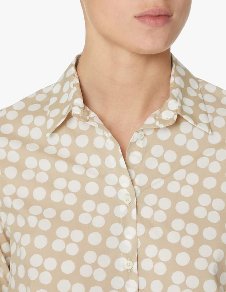 rinascente Rosso35 Oversized polka dot shirt - beige