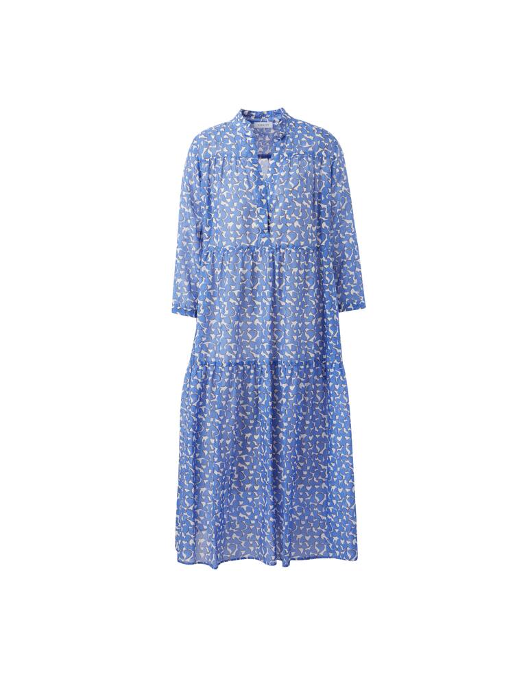 rinascente Rosso35 Vestito midi stampato con balze - azzurro